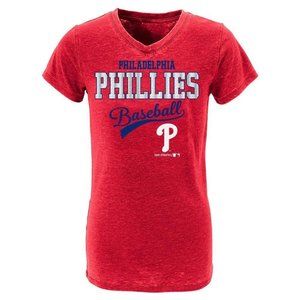 Philadelphia Phillies Girls Burnout Tee Shirt Top  New with tags